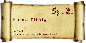 Szenes Mihály névjegykártya